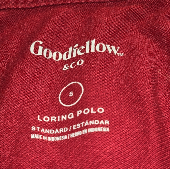 Goodfellow & Co Men's Red Collared Standard Loring Cotton Blend Polo Size SMALL - Picture 5 of 5